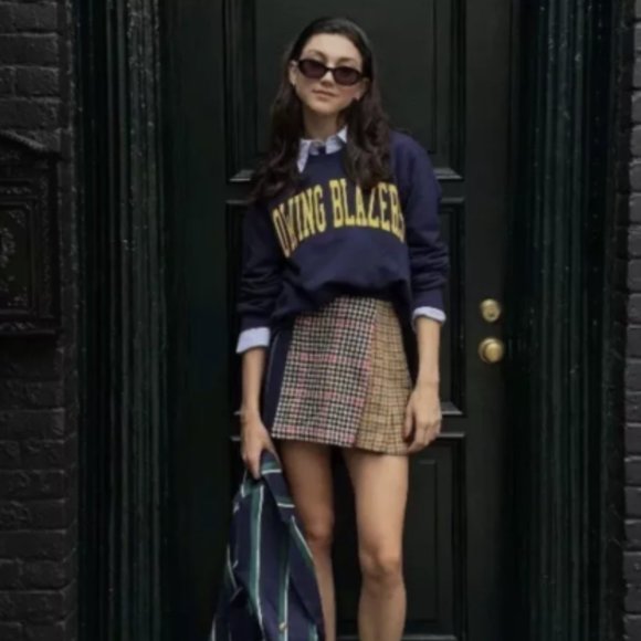 Rowing Blazers Target Plaid Pleated Skirt Size 10 - Picture 1 of 4